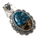 Natural Watermelon Tourmaline Gemstone 925 Sterling Silver Pendant 2.48 t1i20