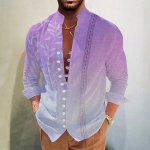 Uus meeste retroh&otilde;nguline vabaajaline pikkade varrukatega s&auml;rk L sinine