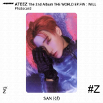 ATEEZ The 2nd Album WORLD EP.FIN WILL Photocard Sticker Z ver. KPOP K-POP San - #Z Photocard