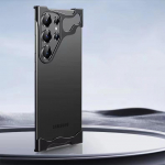 Luksuslik metallist titaanisulamist ebaregulaarne telefoni&uuml;mbris Samsung Galaxy S24 S23 Ultra Plus Alien alumiiniumist objektiivi r&otilde;nga kaitsekate For Samsung S24 Ultra must
