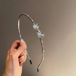 L&auml;ikivad kivist juuksepaelad Crystal Bowknot Scrunchies Naiste juukseaksessuaarid Pulmapidu Elegantne peapael Korea ehted h&otilde;be