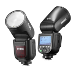 GODOX V1 PRO N 2.4G Traadita Kaamerav&auml;lk 1/8000s HSS 1.3s Taaskasutusaeg M/TTL V&auml;lkrežiimiga 10 EU plug gray