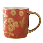 Loominguline Hiina element kruus Kullatud keraamiline veetass Kohvitass Piimatass Kruus P&auml;rastl&otilde;unatee tass punane