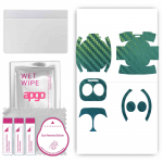 apgo Protective Skin Sticker for the back+sides compatible with Samsung Galaxy Buds 2, Full Wrap Film, Foil, Vinyl - Pattern Carbon Chameleon CAKA1