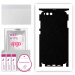 apgo Protective Skin Sticker for the back+sides compatible with Xiaomi Mi 6, Full Wrap Film, Foil, Vinyl - Pattern Matte Black