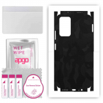 apgo Protective Skin Sticker for the back+sides compatible with Xiaomi Redmi Note 11T, Full Wrap Film, Foil, Vinyl - Pattern Black Camo