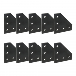 3D-printer 90 kraadi 60 x 60 x 4MM L-t&uuml;&uuml;pi 5 auguga mustad &uuml;hendusplaadid CNC 2020 V-soonega alumiiniumprofiilide jaoks 10 tk pakis