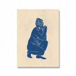 Retro Sinine Aktsein Seinakunst Naised Armastusega V&auml;rviline Plakat ja Prindid Liblikad Seinakujundus P&otilde;hjamaade Elutuba L&otilde;uendimaal 21x30cm No Framed