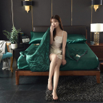 Pesemine suvine tekk alasti magamine jahe j&auml;&auml;siidist konditsioneer tekk &uuml;hev&auml;rviline kaheinimesevoodi voodikatted 2PC Pillowcase