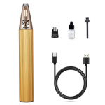 Alumiiniumisulamist lemmikloomade juuksel&otilde;ikur, laetav lemmikloomade jalgade juuksel&otilde;ikur koerte/kasside hooldamiseks elektriline juuksel&otilde;ikusmasin kuld