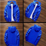 Mood Unisex UV Protect veekindel tuulejakk t&otilde;mblukuga jope kapuutsiga v&auml;lisr&otilde;ivaste mantel(Suurus:S-7XL) S helesinine v&auml;rv