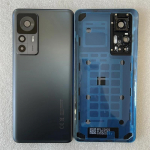 Uus XM Mi 12T Pro karastatud klaasist tagakaane varuosad Mi12T tagapatarei kaane ukse korpuse + kaamera raami jaoks Silver(200MP)