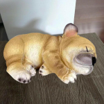 Unine prantsuse buldogi kutsika vaigust skulptuur Super aiakujundus