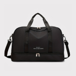 Reisikokkupandav suure mahutavusega reisikott, Jooga naistele, Kuiva ja m&auml;rja eraldusv&otilde;imega treeningkott, Spordikott must