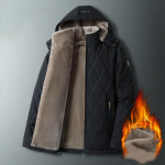 Talvine keskealiste ja eakate meeste suures suuruses puuvillane jope, soe isakost&uuml;&uuml;m M hall