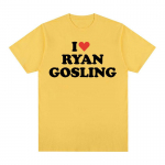 Naljakas Ma Armastan Ryan Goslingu Graafilist T-s&auml;rki Meeste Naiste Mood O-kaelusega R&otilde;ivad T-s&auml;rgid Suvine Vabaaja 100% Puuvillast Suurem&otilde;&otilde;tmeline T-s&auml;rk S must