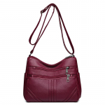 Keskealiste ja eakate ema kott naiste crossbody kott mitmekihiline v&auml;ike ruudukujuline kott punane