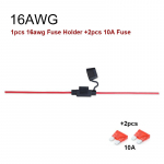 Veekindel mini v&auml;ike keskmine auto kaitsmehoidik 16/14/12/10AWG auto tera Kaitsme juhtmekaabel 10A 20A 30A 50A kaitse Toitepesa 16AWG and Fuse