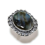 Natural Labradorite Gemstone Handmade 925 Sterling Silver Jewelry Ring S.6 w4d28
