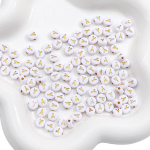 3600 tk akr&uuml;&uuml;lkuldsed AZ-t&auml;hega inglise t&auml;hega helmed, lamedad &uuml;mmargused t&auml;hestiku helmed ehete valmistamiseks, isetehtud paaridele m&otilde;eldud s&otilde;pruse k&auml;ev&otilde;ru kaelakee jaoks I