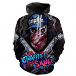 mehed Graffiti Pusad Poisid T&uuml;drukud Lapsed 3D Prinditud Pusa Naljakas Kunst Spordir&otilde;ivad Vabaaja poiss T&uuml;druk Lapsed Lahedad kapuutsiga riided L