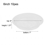 10 tk Lillepoti matt Taldrik Tilgaalus &Uuml;mar poti alus L&auml;bipaistev suupistekonteiner 6Inch