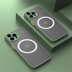 P&otilde;rutuskindel &uuml;mbris iPhone 16 Pro Max 15 14 13 12 11 ProMax Mini Plus telefoni magnetiline juhtmevaba laadija jaoks Magsafe k&otilde;va tagakaane jaoks For iPhone 15