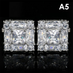 Kvaliteetne Tsirkoon Mansetin&ouml;&ouml;p Meestele Luksuslik Ehted S&auml;rkide Mansetin&ouml;&ouml;p 1.7*1.7cm