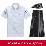 Uus Unisex peakoka vormiriietus hotelli k&ouml;&ouml;k t&ouml;&ouml;riided l&uuml;hikeste varrukatega peakoka restorani vormiriietus kokanduss&auml;rk Jope+m&uuml;ts+p&otilde;ll XXXXL valge