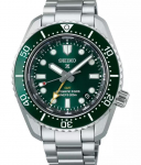 SEIKO Prospex GMT 6R54 Automaatne 3-p&auml;evase reserviga mehhanism Roheline sihver Meeste k&auml;ekell SPB381J1 roheline