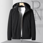 Meeste s&uuml;gisjope, eemaldatav kapuutsiga suur jakk vabaaja tuulejope M