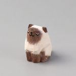 Mini puidust loomakujukeste k&auml;sitsi nikerdamine puidust kassi koerakujude maalimine kunst kujukeste kodu t&ouml;&ouml;laua kaunistused kaunistused kingitused