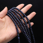 1 string Diablo Style luksuslikud mustad &uuml;mmargused kunstp&auml;rlihelmed 5 &times; 6 mm meisterdamiseks j&otilde;ulukinke tarvikute jaoks, vabastage ehete valmistamisel loovus 36 cm 1String/36cm must