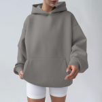 Naiste Mood Kevad ja S&uuml;gis Kapuutsiga Dressipluus Vabaaja Taskuga Top Lahtine Pullover XL kohv