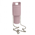 Silikoonist veepudeli kandekott telefonitaskuga 40 untsi trumli jaoks, veekindel neopreenist veepudelihoidja kott reguleeritava rihmaga Bollus One Size roheline