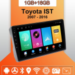 Android Carplay Autoraadio Toyota IST 2007 - 2016 jaoks Multimeediam&auml;ngija Peaseade Stereo GPS-navigatsioon BT WIFI 2+32GB 1+16GB orange