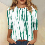 Naistele m&otilde;eldud 3/4 varrukatega s&auml;rgid Graafilised t-s&auml;rgid Pluusid, vabaaja topid Pullover L roheline