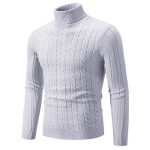 Uus meeste Slim-Fit Twist turtleneck pullover kootud kampsun Meeste suur vabaaja s&auml;rk M