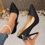 moodsad k&otilde;rged kontsad Naiste Disainkingad Terava ninaga punane alaosa k&otilde;rged kontsad Naistele pumbad Naiste seksikad peokingad Suures suuruses Zapatos De Mujer 35 must