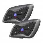 Teleheer T6 Plus mootorrattakiiver Intercom 1500M Range BT5.1 k&auml;ed-vabad sisetelefon Full Duplex 2 Packs must