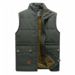 Talvevest Jakk Varrukateta Mantel Karusnahast Mood Suur Suurus Meeste Soe Vest Fliisvest meestele 4XL