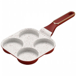 Munapanni omletipann, 4-tassiline mittenakkuva munapann, pannkoogipann, tervislik graniidist munapann hommikus&ouml;&ouml;giks