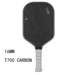 Pickleball Paddle T700 s&uuml;sinikkiust pind, 16 mm PP k&auml;rgstruktuuri s&uuml;damik, suure j&otilde;udlusega t&auml;iustatud v&otilde;imsuse ja kontrolliga libisemisvastane k&auml;epide