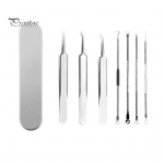 Blackhead Remover Tweezers Set Stainless Steel Acne Clip Kit with Anti-slip Handle Pimple Popper Tool Easy to Carry Blackhead Extractor Skin Care A