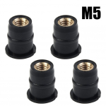 4 TK esiklaasi mutrid 5 mm siiber Lihtne paigaldus M5 kinnitus