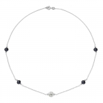 Kaelakee - PERLINEA - KRISTALL - AAA+ magevees kasvatatud p&auml;rlid - 5-6 mm - 925 h&otilde;be