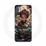Coque Maniacase pour Redmi Note 10T 5G demon slayer Tanjiro anime manga