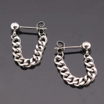 1 paar titaanist teraskett k&otilde;rvar&otilde;ngaid meestele naistele hiphop rock punk moeehted augustatavad k&otilde;rvar&otilde;ngad h&otilde;be