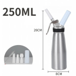 250/500/1000ml Korduvkasutatav K&uuml;psetuskreemi P&uuml;stol Roostevaba Teras Kreemi Vahustaja Roostevaba Teras Kreemiga Inkrusteeritud Vaas L&auml;mmastik Sifoonpudel