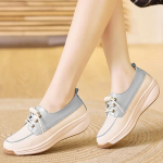 Mood Naiste Mood Platvorm Korterid S&uuml;gis Hingavad Paeltega Kiilkingad Sportjalatsid Mugavad Pehmest Nahast Reisikingad 35